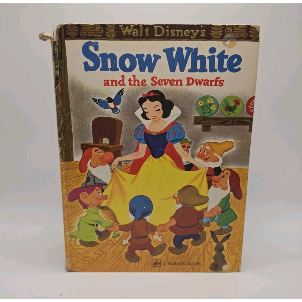 Walt Disney's Snow White and the Seven Dwarfs A Golden Book 1978 40th Printing